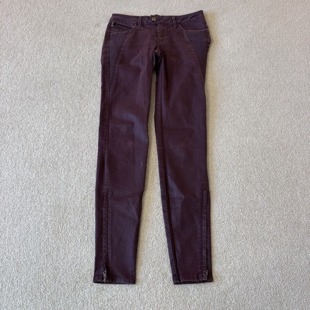 Zara Basic Z1975 Denim Maroon Women's Size 2